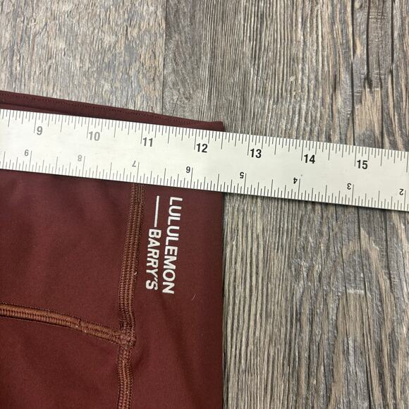 Lululemon Barrys Rusty Red Womens M Stronger As One Tight Mid Rise Leggings - Picture 5 of 10